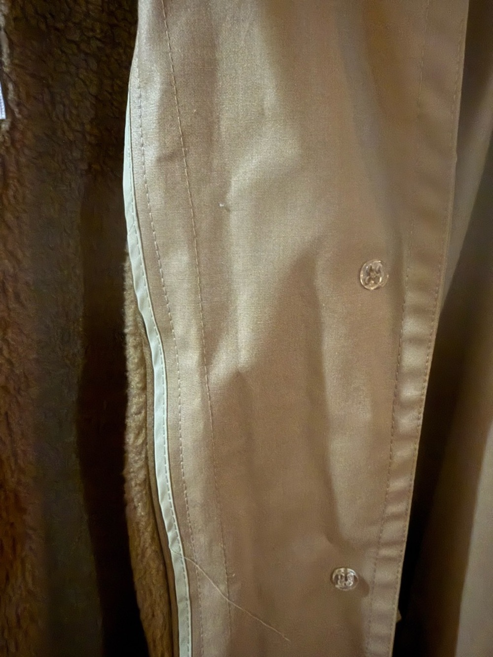 Vintage NICE London Fog Khaki Trench Coat with Sherpa Lining 4 - Picture 5 of 10